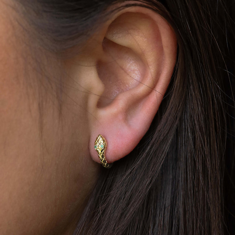 Karma Femmes Créoles Plaqué or 14 carats H119GP-zoom-