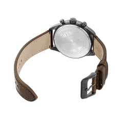 G-STAR Originals Black Steel Men's Watch with Brown Leather Strap GSW.504.03