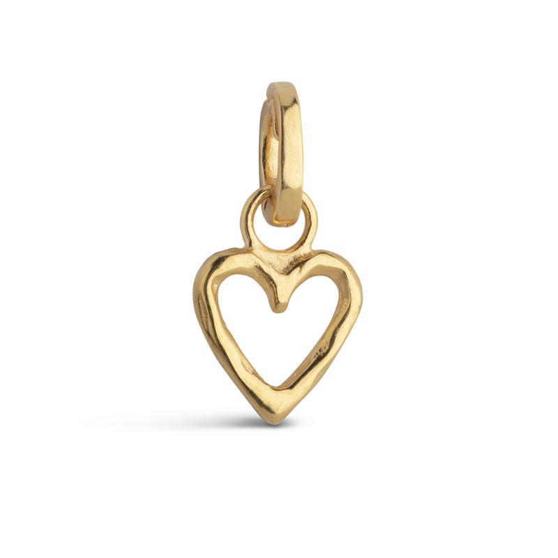 ENAMEL Copenhagen Gold Plated Organic Heart Charm C016G-zoom-