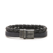 Josh Vintage Bracelet Noir 09264-BRA-VB/BLACK/L
