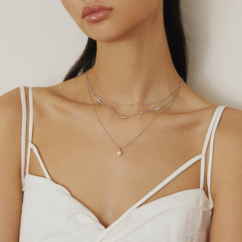 Ania Haie Miss Dainty Collier En Argent Sterling 925 Et Zircone AH-N065-04H-zoom-