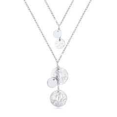 Elli 925 Sterling Silver Layered Necklace with Pendant 2004-BF-0007728-001