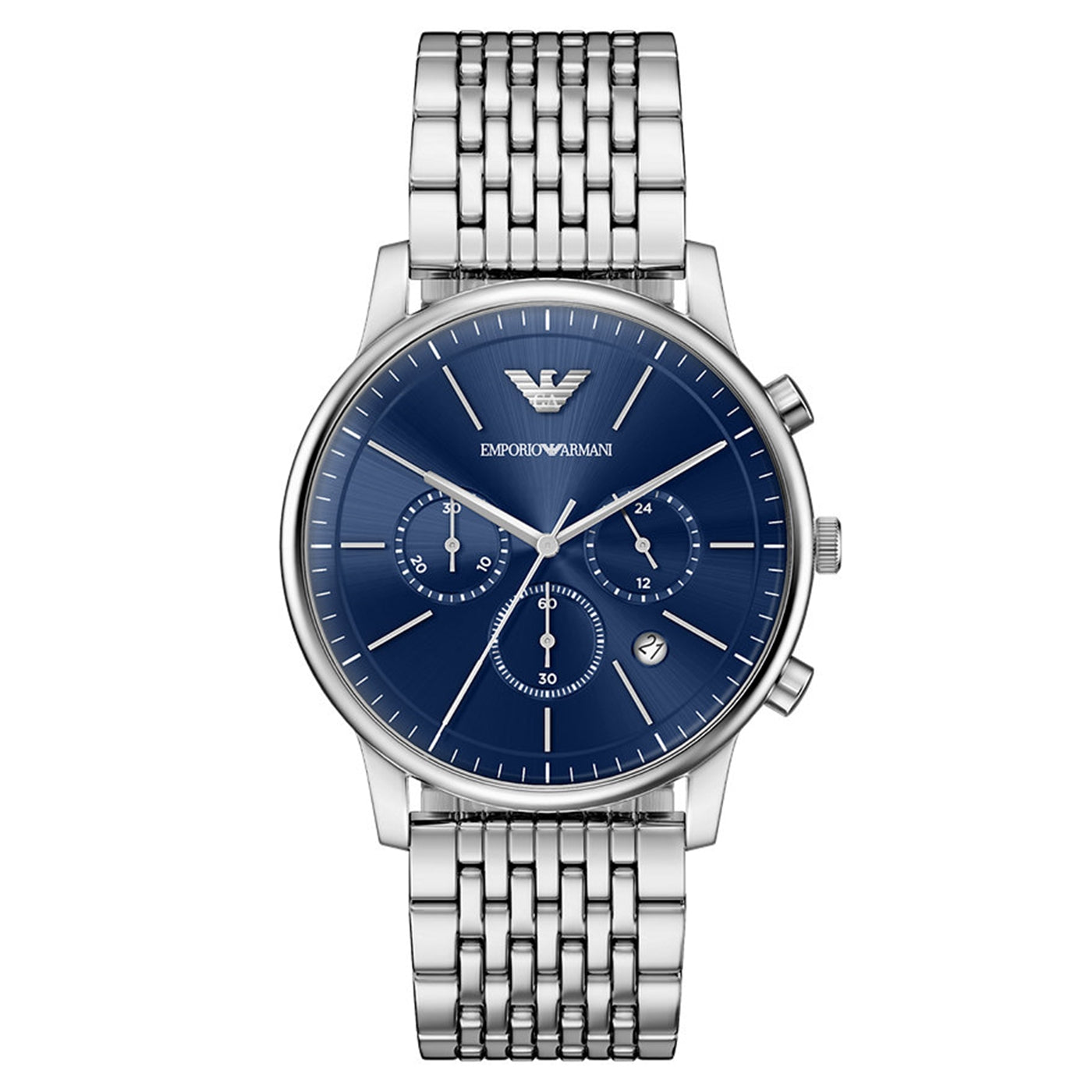 Emporio Armani Round Blue Dial Watch AR11771