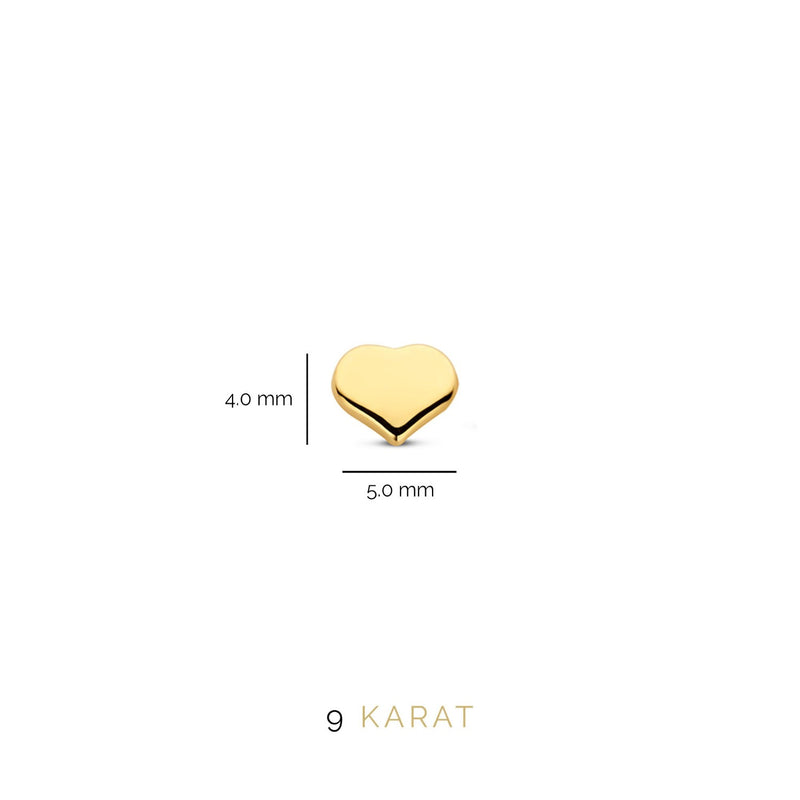 Beloro Jewels Regalo d'Amore ensemble boucles d'oreilles en or 9 carats avec cœur BO90036-zoom-