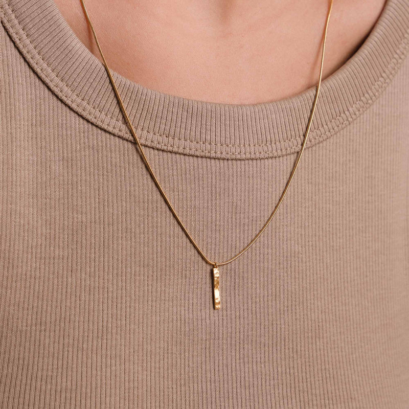 Violet Hamden Sisterhood Moonscape Collier en Argent 925 Sterling Plaqué Or avec Barre VH14033-zoom-