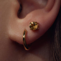 Parte Di Me Santa Maria della Base 925 sterling Silver gold plated Hoop Earrings PDM36060