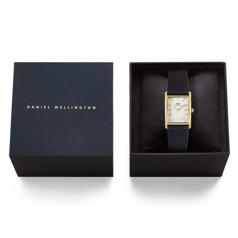 Daniel Wellington Bound Black Lizard Blanc Guilloché Montre Unisexe DW00100899-zoom-