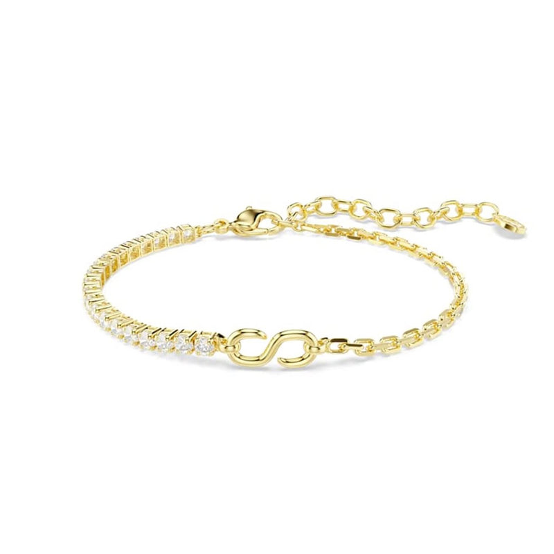 Swarovski Bracelet de tennis Matrix à maillons dorés 5753925-zoom-