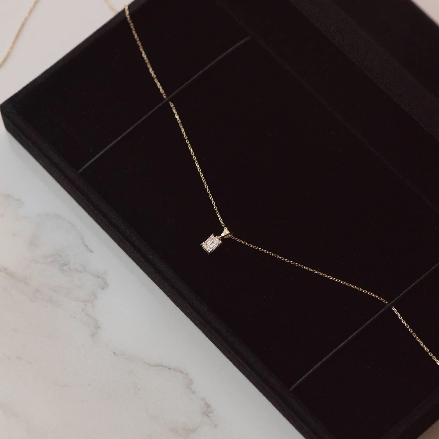 Isabel Bernard De la Paix Maxime 14 Carat Golden Necklace | diamond 0.11 ct | IBD350017