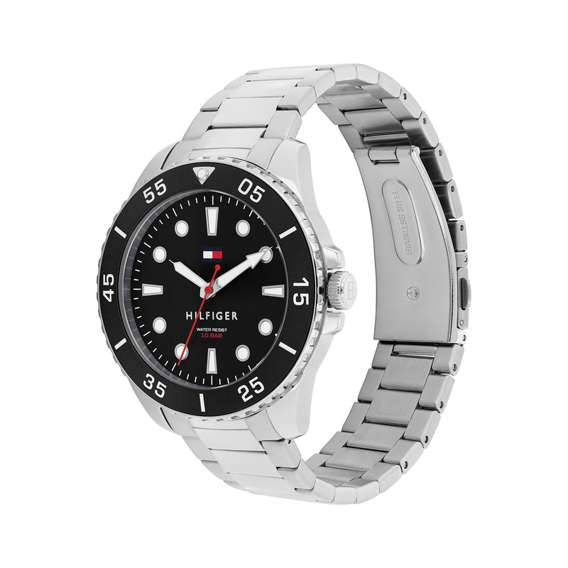 Tommy Hilfiger Oceanic Montre Pour Homme Argentée et Noire TH1792203-zoom-
