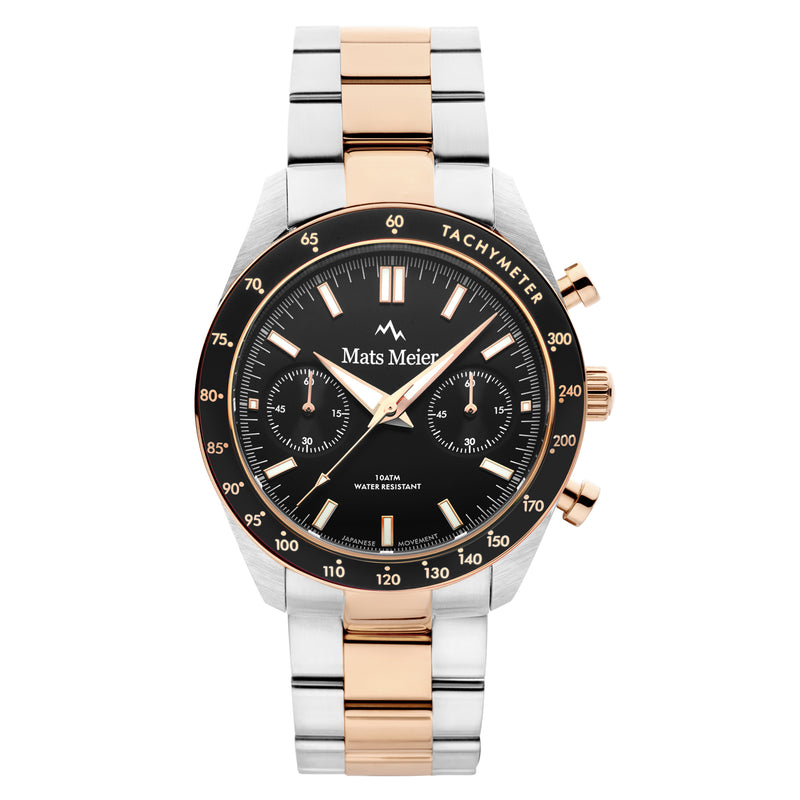 Mats Meier Arosa Racing Hommes Montre Or rose MM50006-zoom-