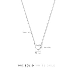 Isabel Bernard Saint Germain Amore 14 Carat White Golden Necklace IB340076