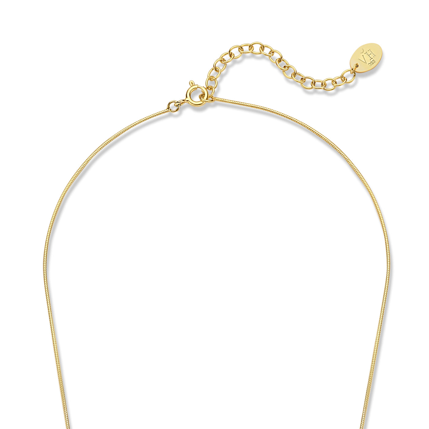 Violet Hamden Sisterhood Moonscape 925 Sterling Silver Gold-coloured Necklace VH14033 (Length: 55.00 cm)