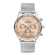 Mats Meier Grand Cornier Chronograph Men's Watch Silver Colored with Taupe MM00134