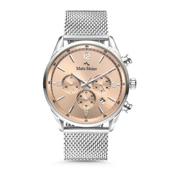 Mats Meier Grand Cornier Chronograph Men's Watch Silver Colored with Taupe MM00134