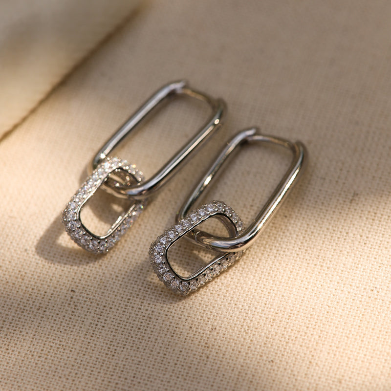 Karma Hoops Femmes Créoles Argent H232S-zoom-