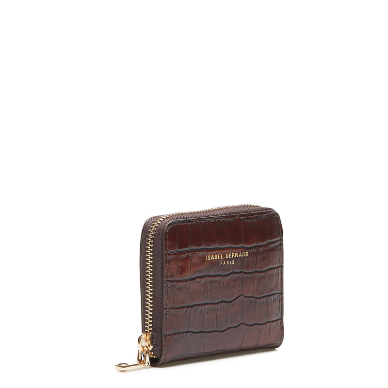 Isabel Bernard Honoré Femmes Portefeuille Zippé Marron IB23106-zoom-