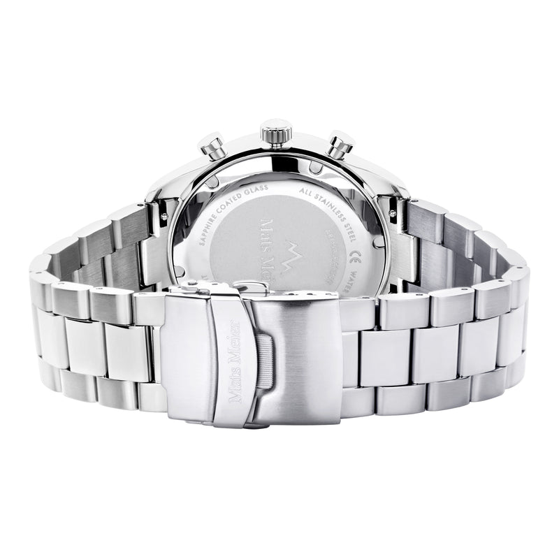 Mats Meier Arosa Racing Hommes Montre Argent MM50009-zoom-