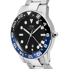 Daniel Wellington Iconic Link Black Blue Ceramic Bezel Men's Watch DW00100921