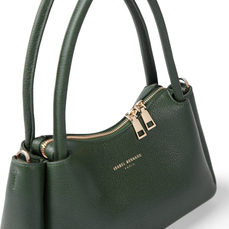 Isabel Bernard Honoré Eve Sac à main vert foncé en cuir de veau IB21133-061-zoom-