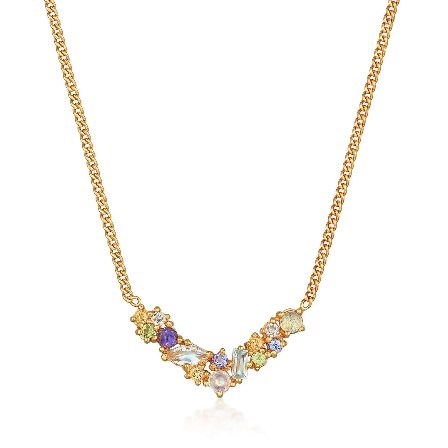 Elli 925 Sterling Silver Necklace with Moonstone 2004-BF-0007937-001