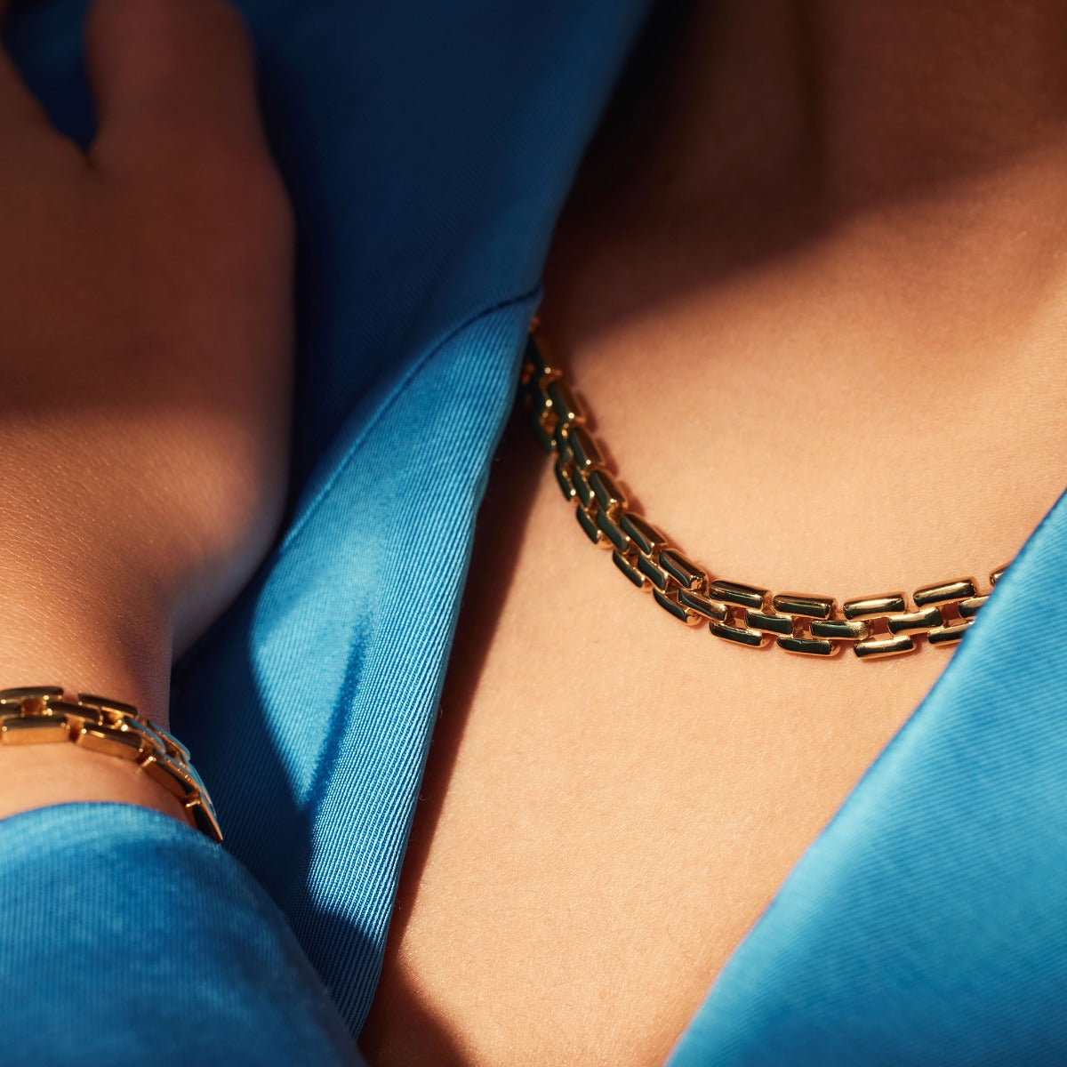 Parte Di Me Sorprendimi 925 Sterling Silver Gold Plated Necklace and Bracelet Giftset PDM90078