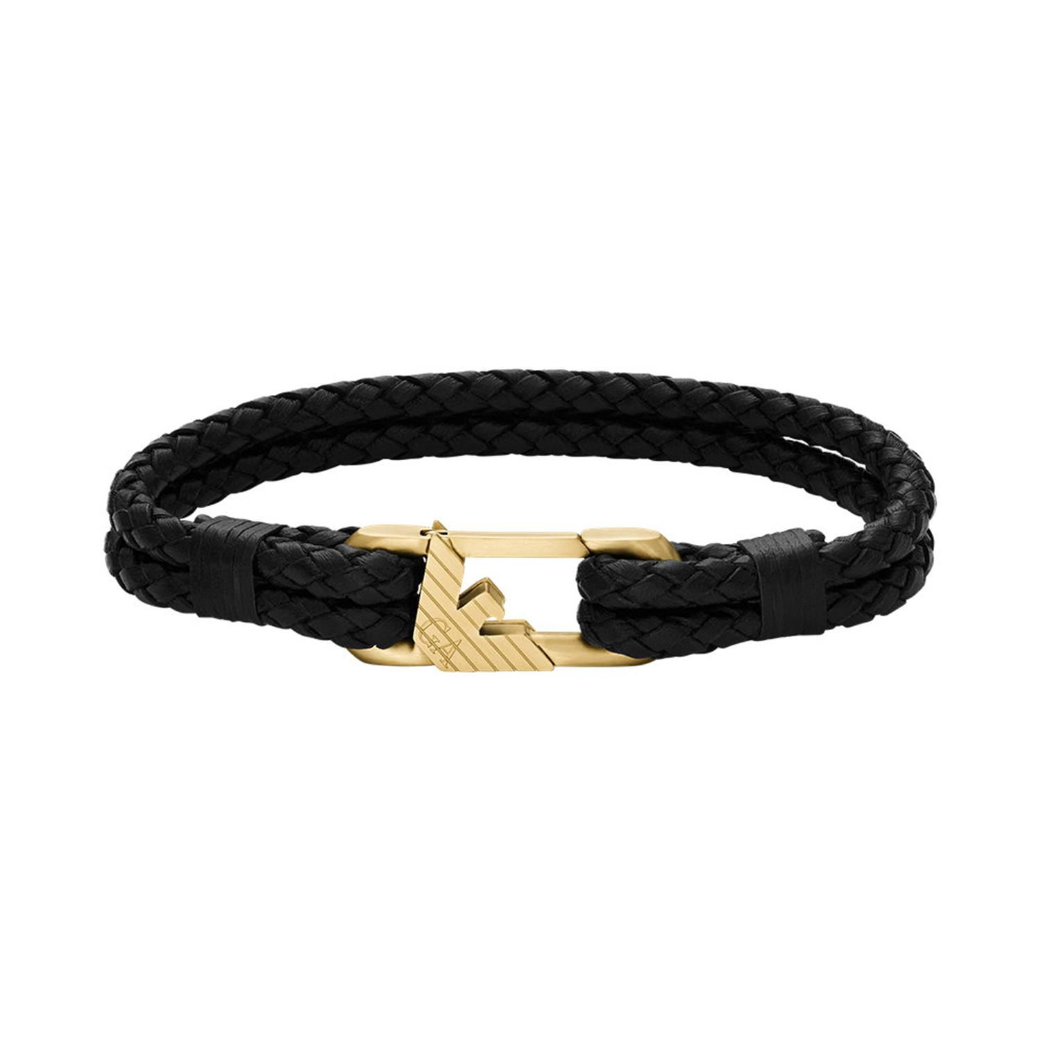 Emporio Armani Black Leather Bracelet EGS3245710