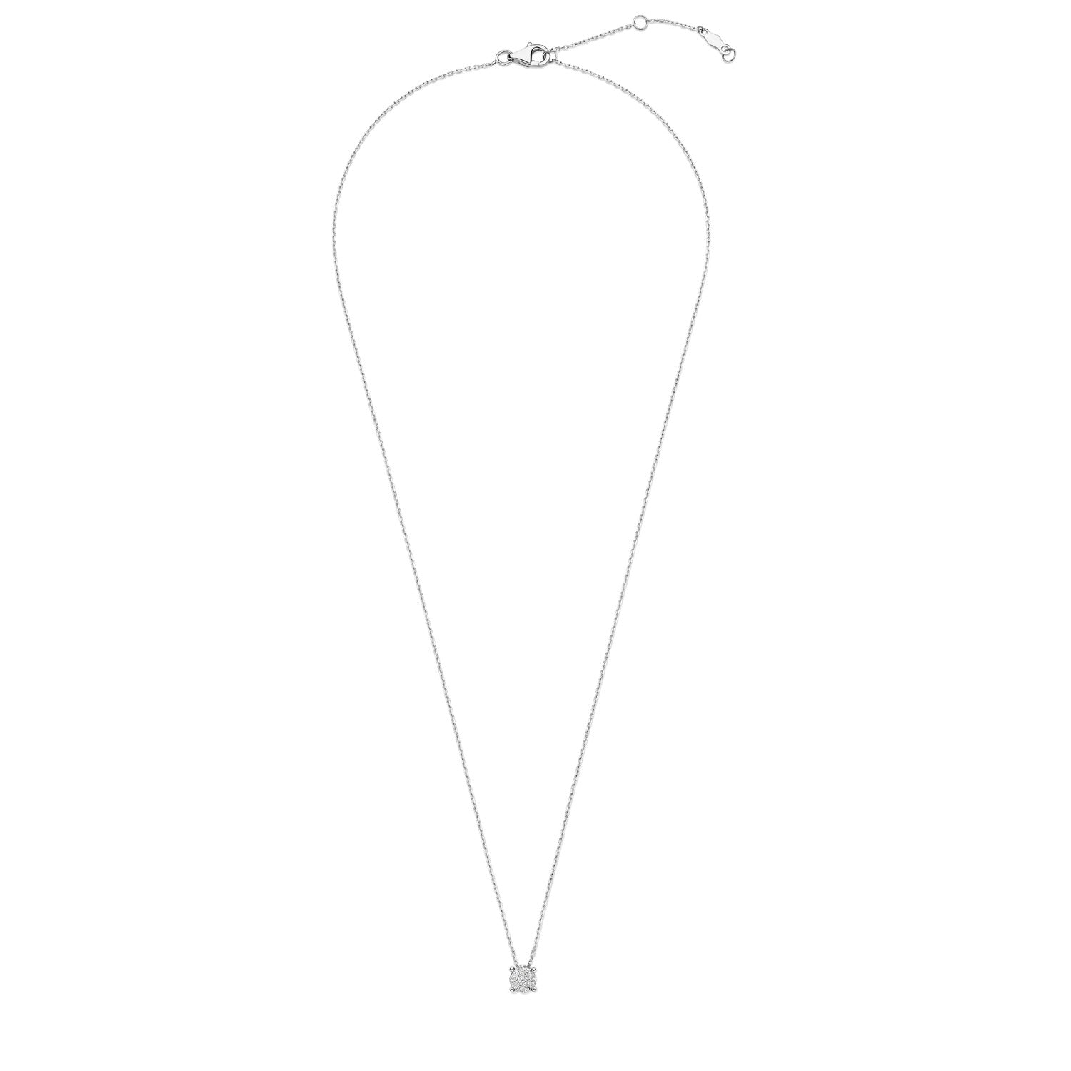 Isabel Bernard De la Paix Hanaé 14 Carat Whitegold Necklace | diamond 0.08 ct | IBD350009