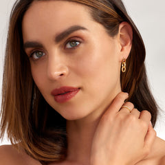 Parte Di Me Bibbiena Poppi Clara 925 Sterling Silver Gold Plated Drop Earrings PDM36192