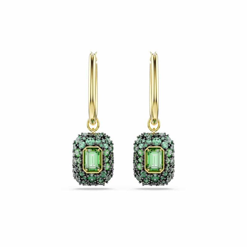 Swarovski Boucles d'oreilles Sublima Glam dorées avec cristal vert 5752890-zoom-