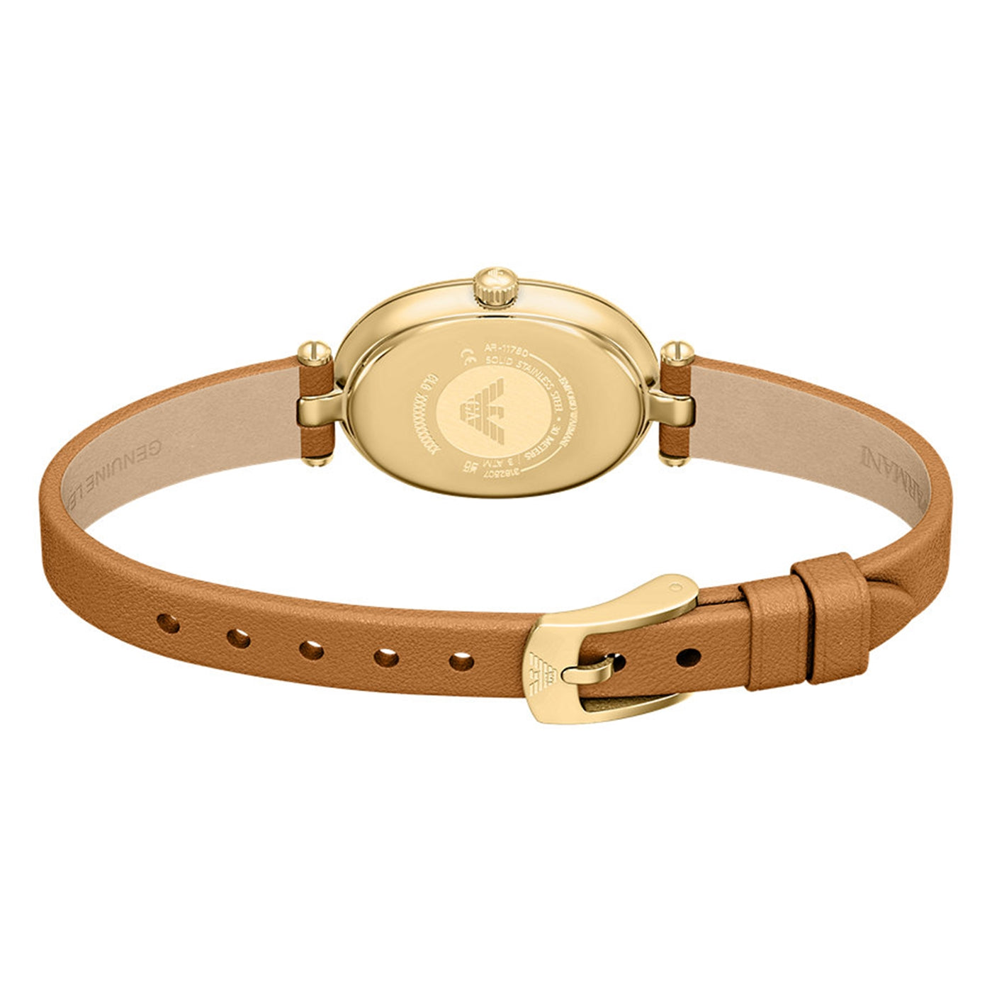 Emporio Armani Oval White Dial Watch AR11780