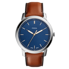 Fossil The Minimalist Silver and Blue Men's Watch FS5304