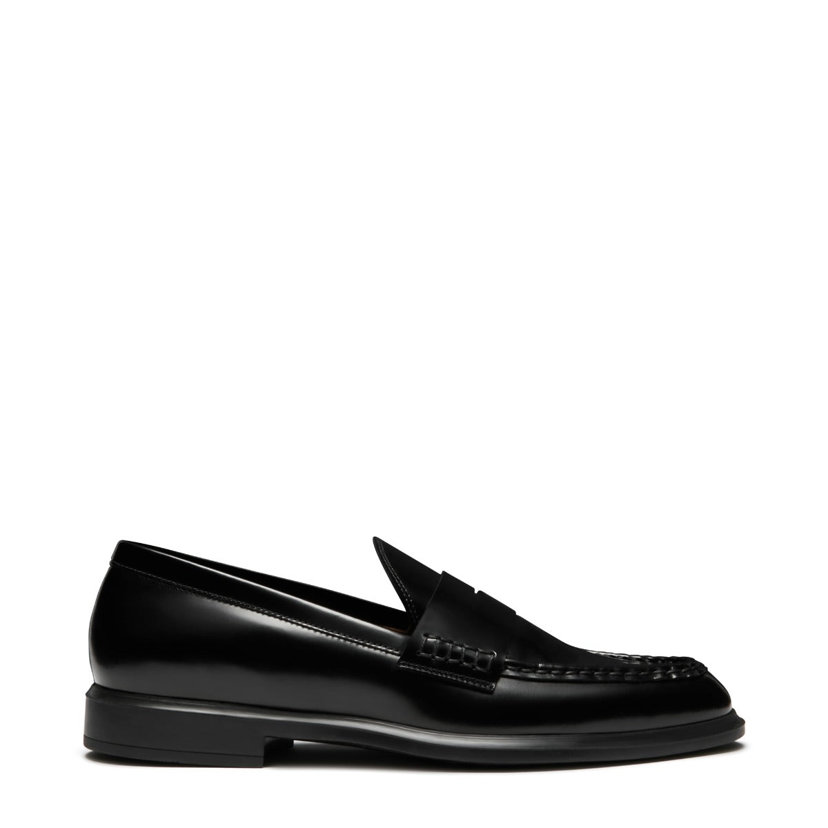Isabel Bernard Vendôme Blandine black spazzolato leather loafers IB51015-601-37