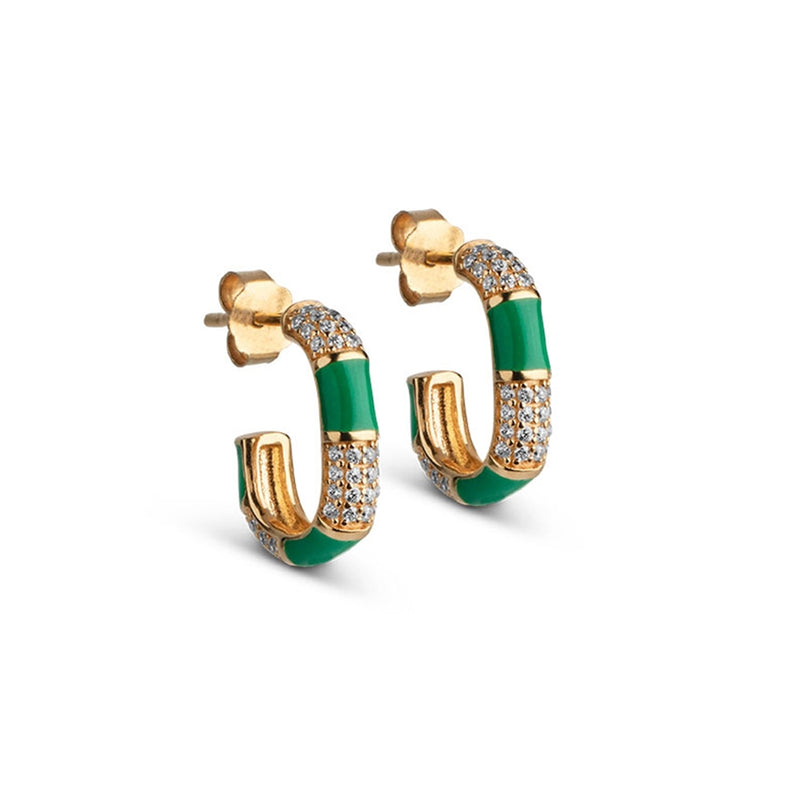 ENAMEL Copenhagen Boucles d'oreilles Plaqué or 18 carats E300G-GGCZ-zoom-