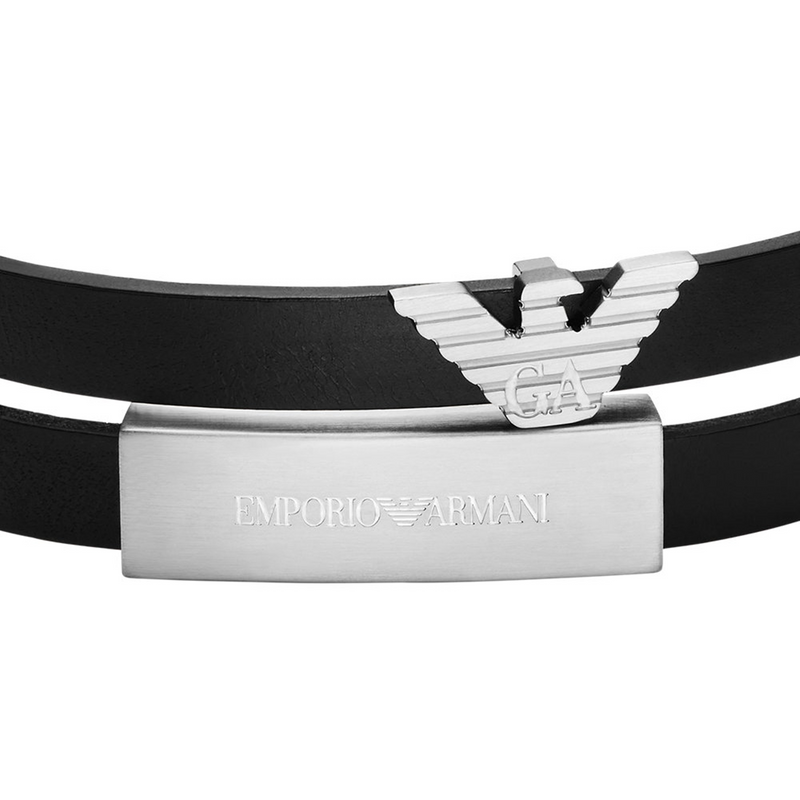 Emporio Armani Leather Men's Bracelet EGS3311040-zoom-