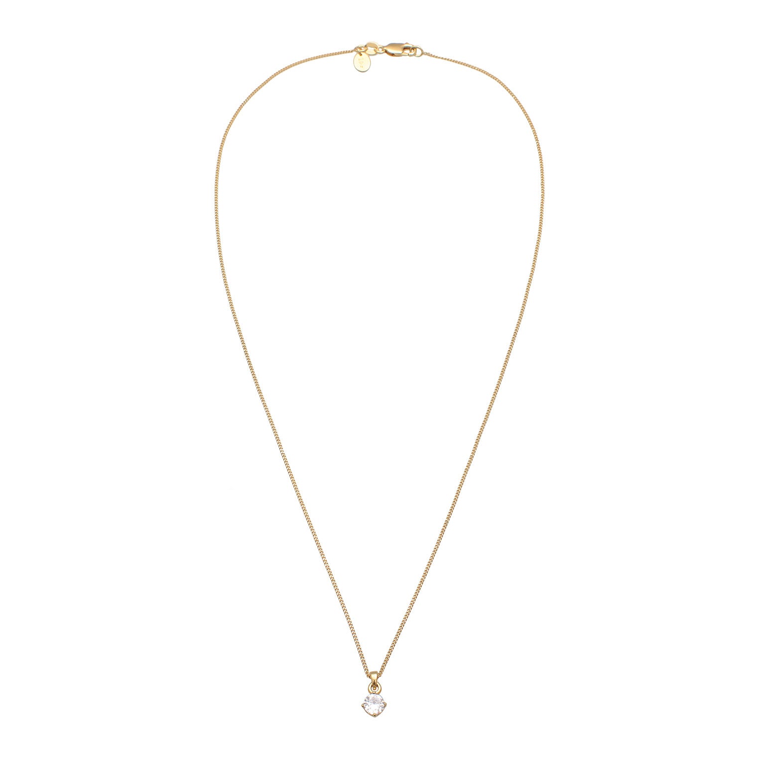 Elli 925 Sterling Silver Solitaire Necklace 2004-BF-0007954-001