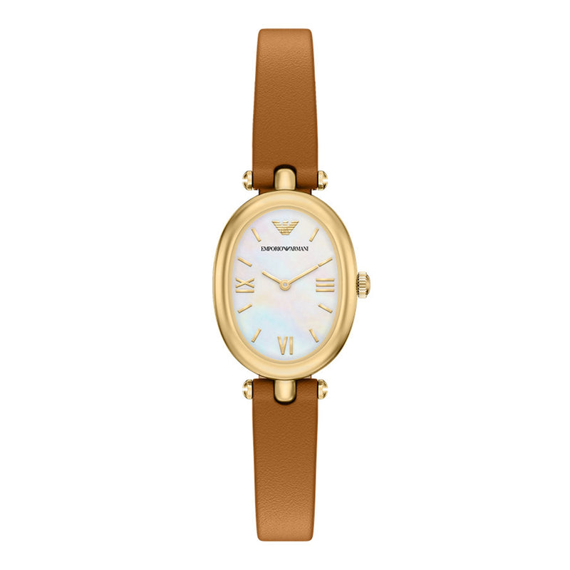 Emporio Armani Oval White Dial Watch AR11780-zoom-