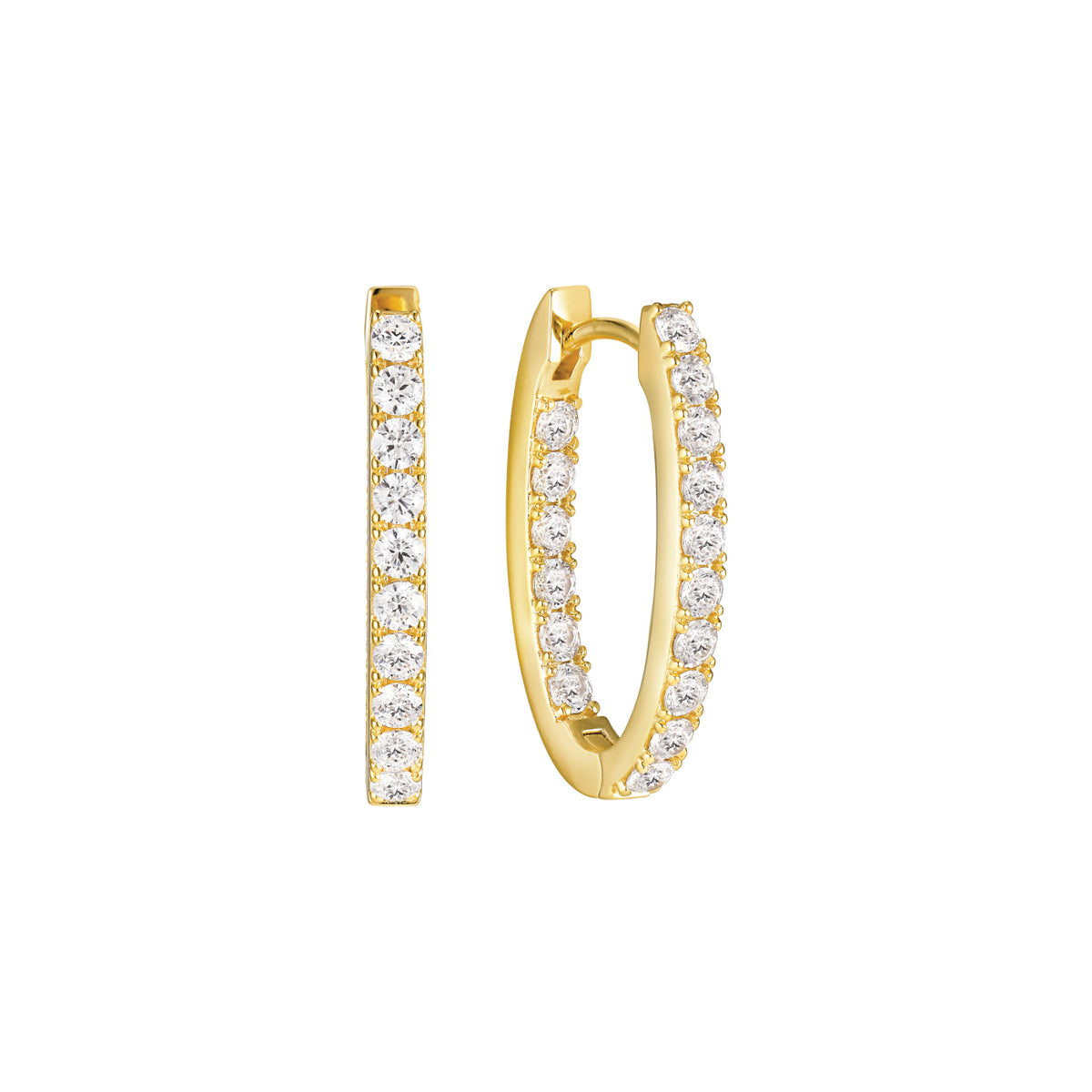 Sif Jakobs Ellisse 18 karat gold plated Earrings SJ-E2312-CZ-YG