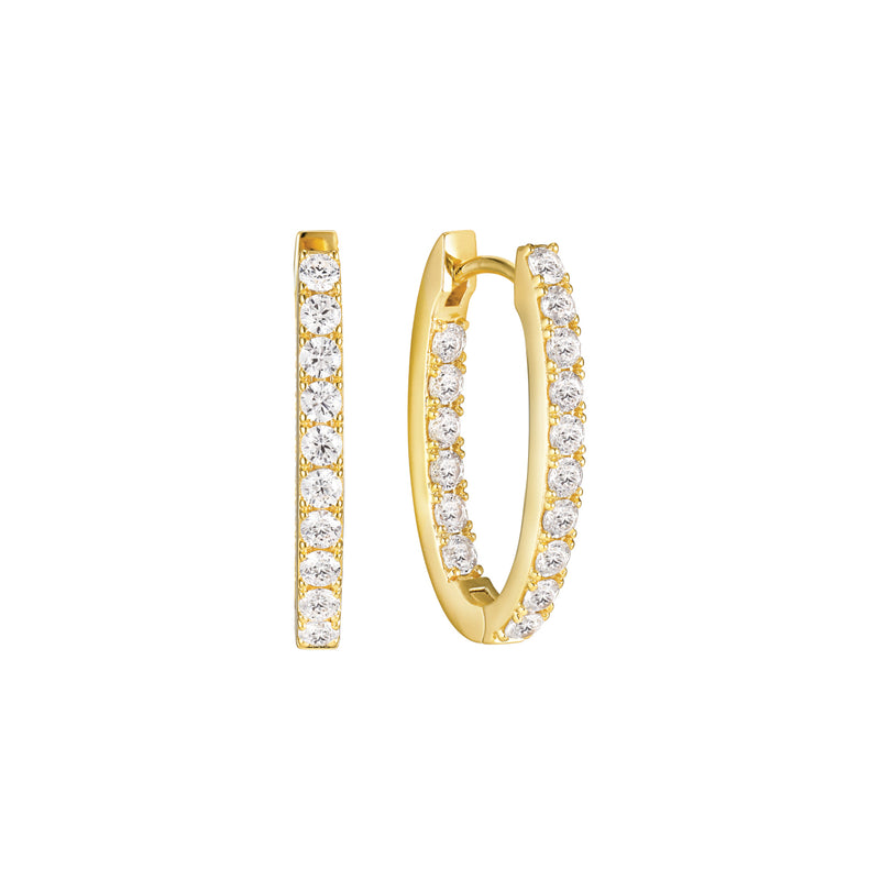 Sif Jakobs Ellisse Boucles d'oreilles Plaqué or 18 carats SJ-E2312-CZ-YG-zoom-