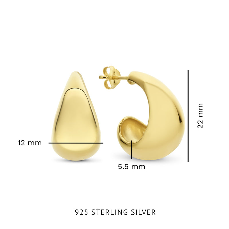 Parte Di Me Bibbiena Poppi Femmes Créoles Plaqué or 14 carats PDM36160-zoom-