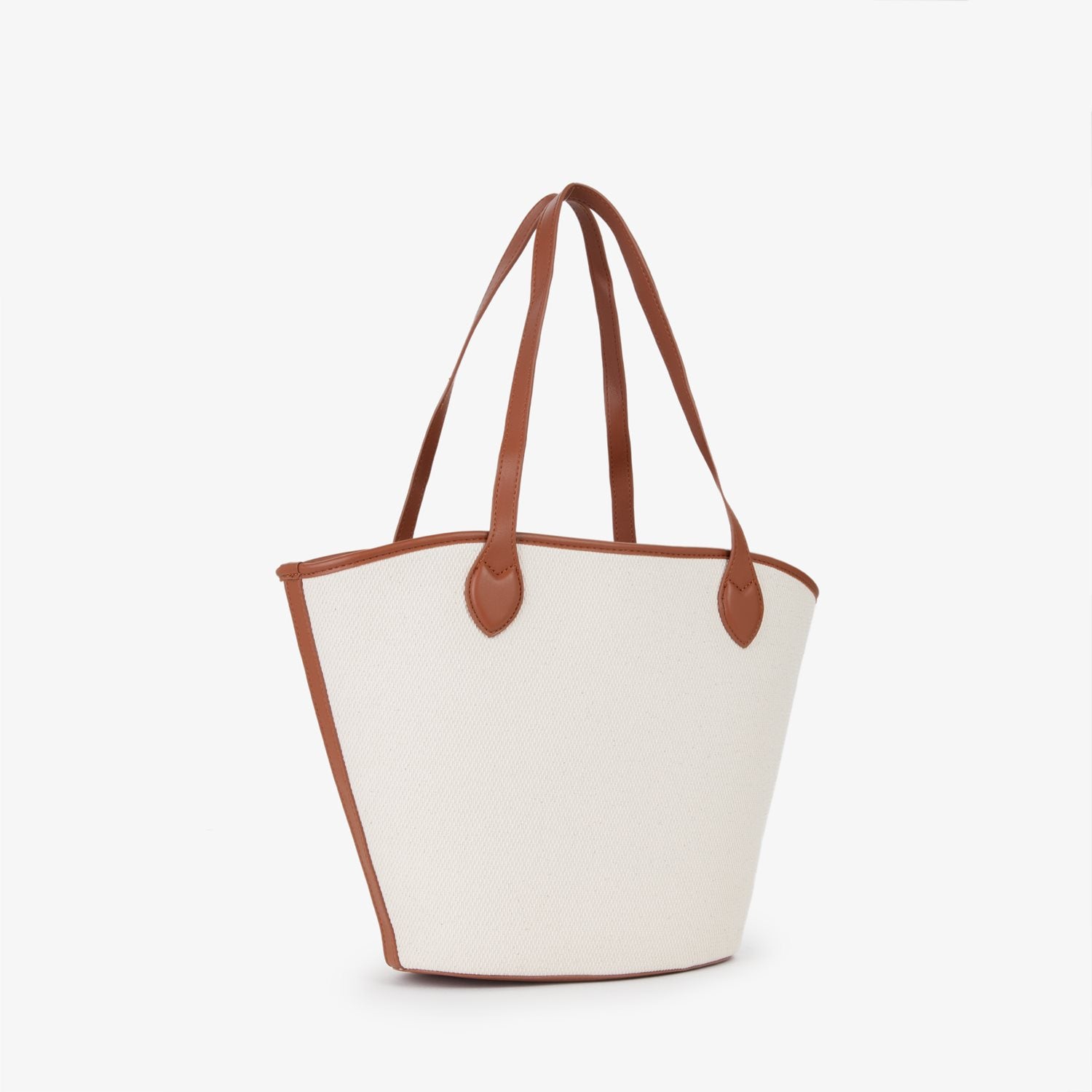 Valentino Bags Covent Beige & Brown Shopper VBS7QO02CANNATURALE/CUOIO