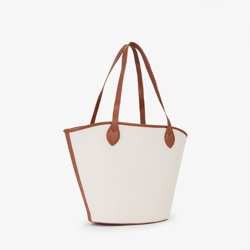 Valentino Bags Covent Sac cabas Covent beige et marron VBS7QO02CANNATURALE/CUOIO-zoom-