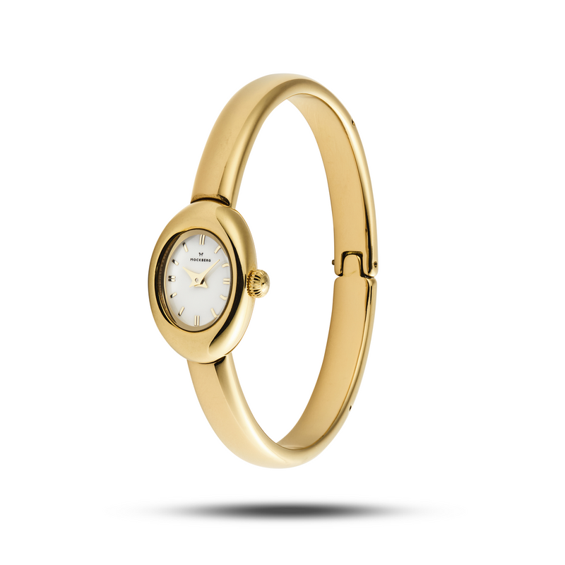 Mockberg Belle Oval Petite Gold Large Bangle Women's Watch MB1771-zoom-