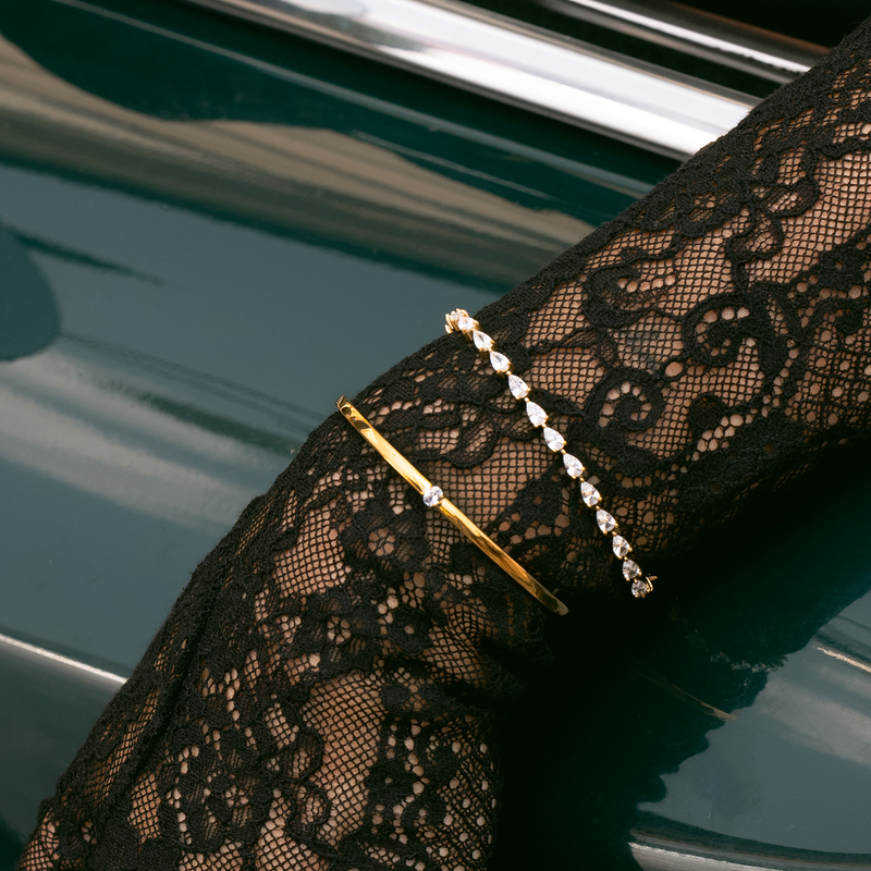 Mockberg Kenza Nisrine Gold-coloured Small Bangle MB1723-zoom-