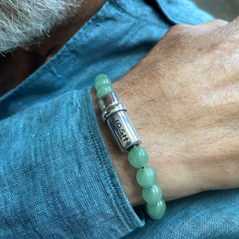 Josh Green Natural Stone Bracelet 09285SL/AVGR/LME-zoom-