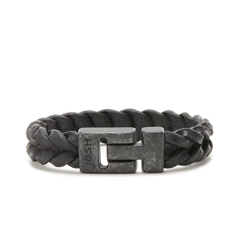 Josh Vintage Bracelet Noir 24941-BRA-VB/BLACK/L-zoom-
