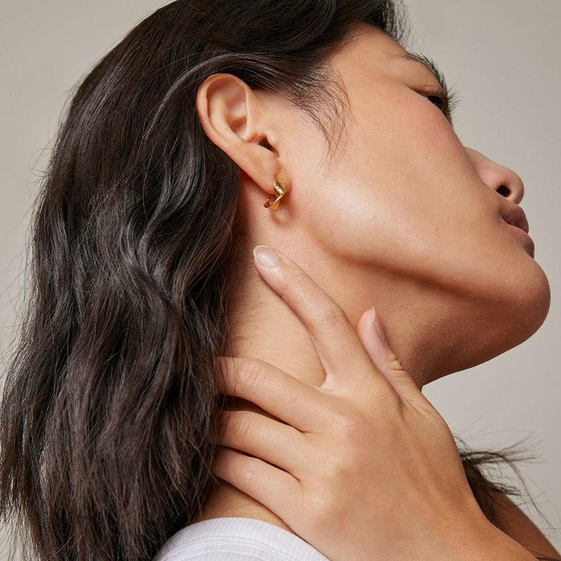 ENAMEL Copenhagen Boucles d'oreilles Plaqué or 18 carats E343GM-zoom-