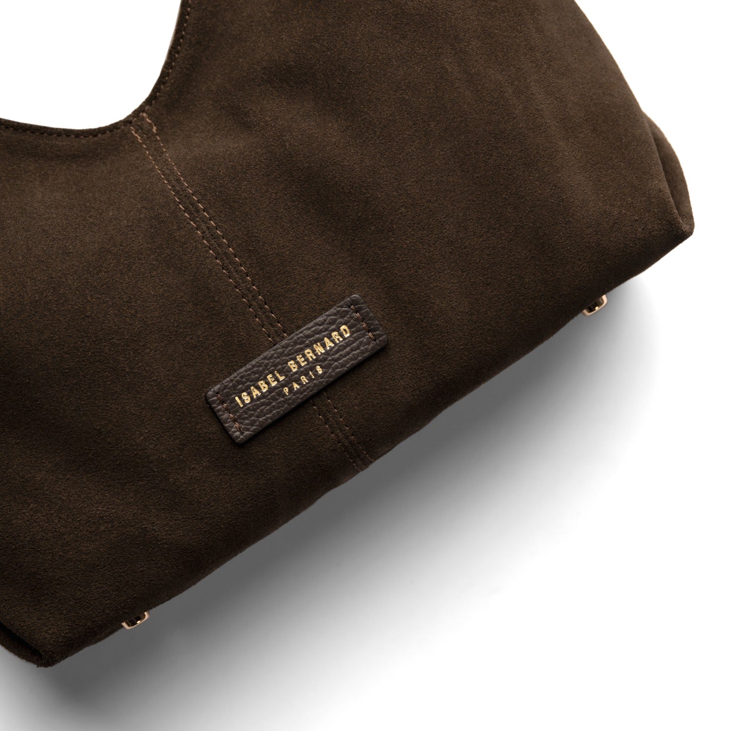 Isabel Bernard Honoré Grace mini dark brown suede handbag IB21132-131