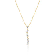 Sif Jakobs Ellera Collier en argent sterling 925 plaqué or 18 carats SJ-N2421-CZ-YG