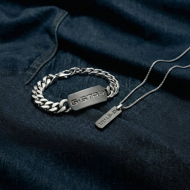 G-STAR Incisio Collier argenté GSJ.106.01-zoom-